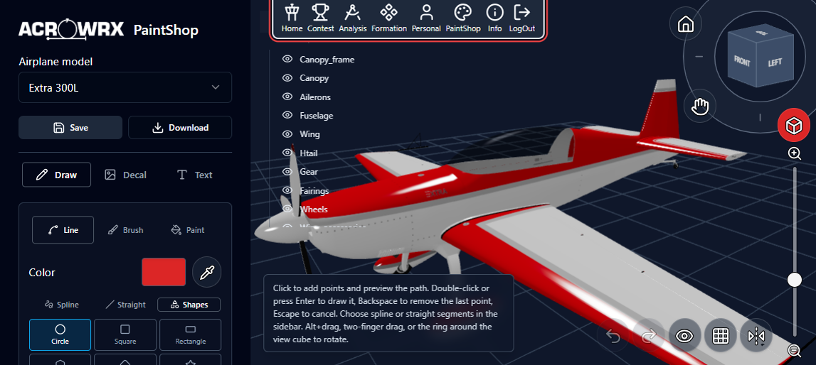 Shapes tool
